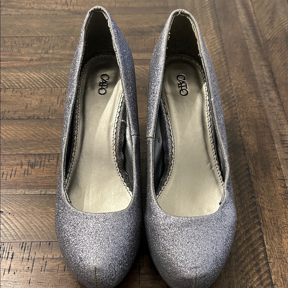 Cato Sparkling Silver Heels
